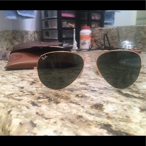 Ray-Ban aviator green lenses